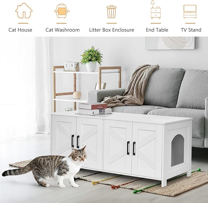 Homhedy Cat Litter Box Enclosure - Image 7