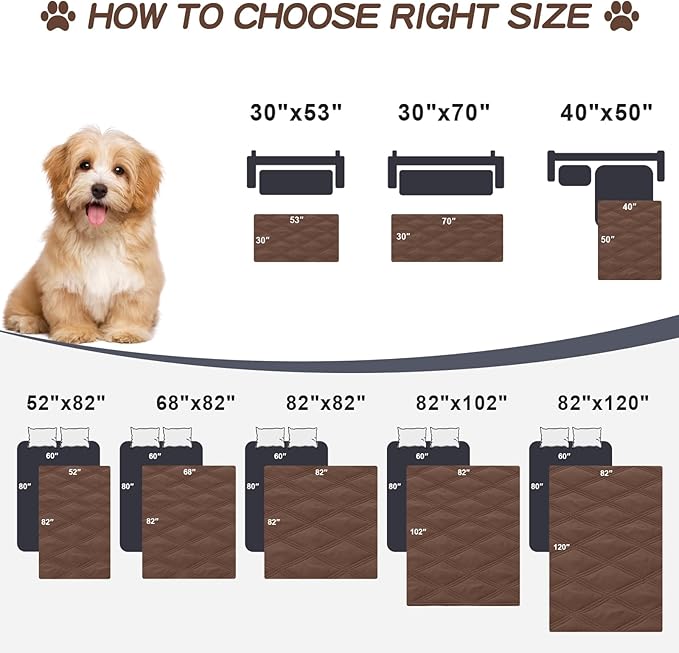 Smiry Waterproof Dog Bed Cover Blanket 40x50, Soft Reversible Pet Blanket - Image 6
