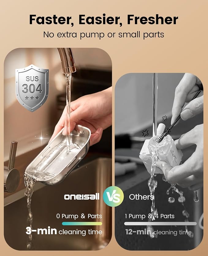 oneisall Wireless Filterless Cat Water Fountain, Separate Clean and Dirty Water - Image 7