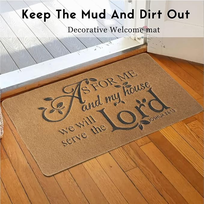 Coir Door Mat Outdoor Mats For Home Entrance, As FOR ME and My House We Will - Image 5