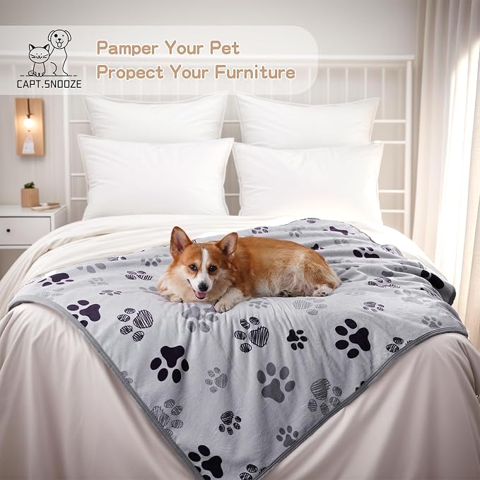 Waterproof Dog Blankets, Soft Fluffy Sofa Car Bed Protector, Reversible Sherpa - Image 6