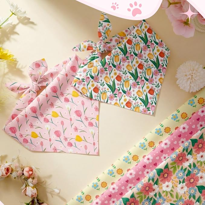 Weewooday 50 Pcs Dog Bandanas Bulk Dog Bandanas - Image 4