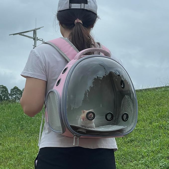 Portable Travel pet Backpack Carrier Hamster Bag Guinea Pig Bird Small Dog cat - Image 5