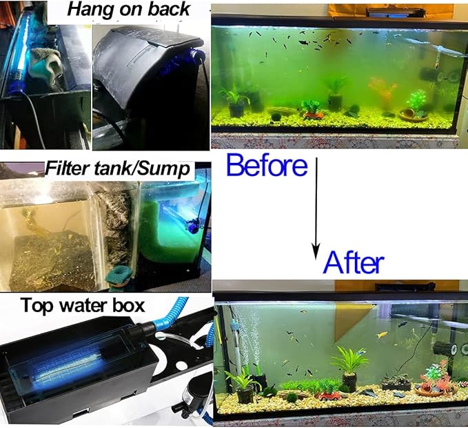 3W Aquarium Clean Light Fish Tank Algae Clean Light Green Water Clean Fish Tank - Image 4