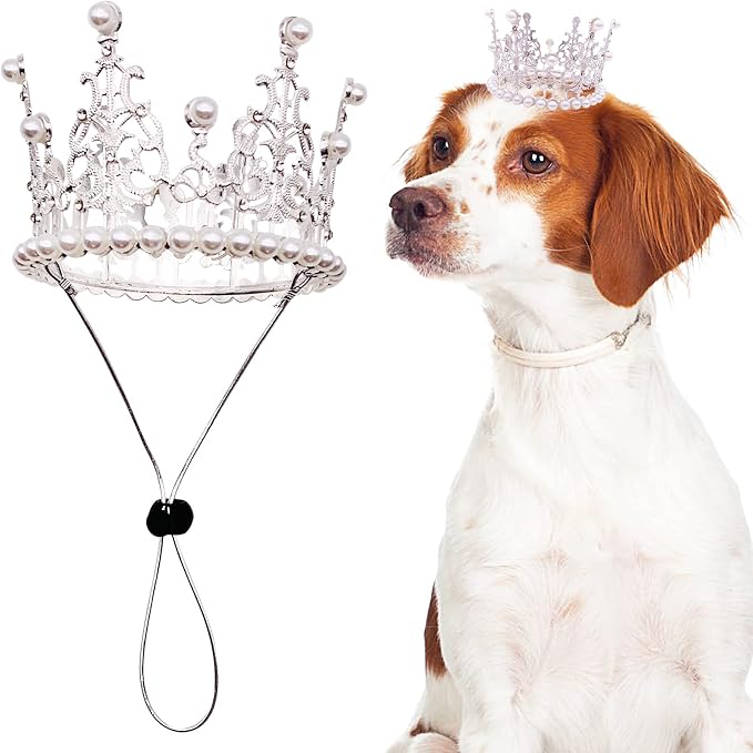 PET SHOW 2pcs Large Dog Crown Headband Sheep Big Pet Hat - Image 5