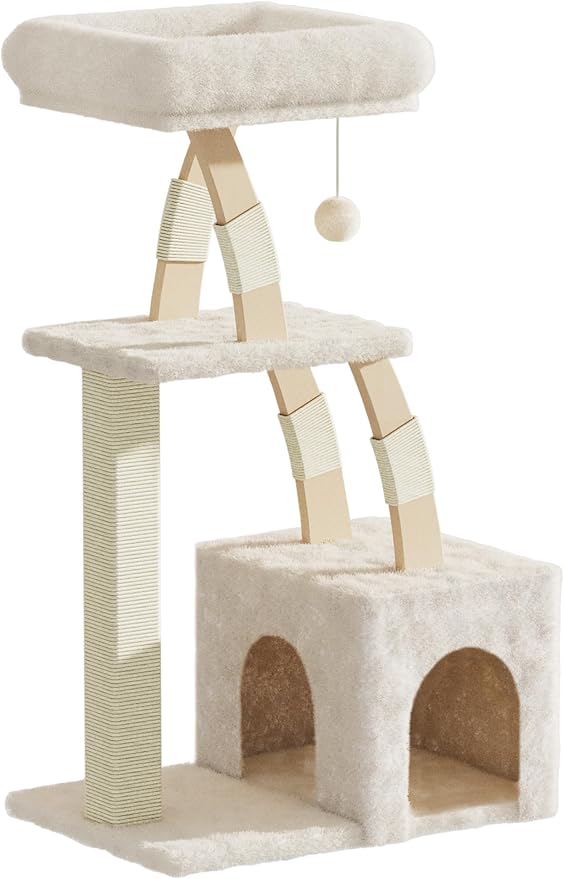 Cat Tree for Indoor Cats, 40 Inches Cat Tower by MeowHomm