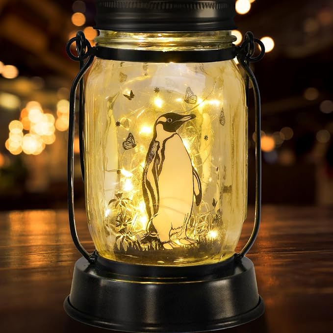 Penguin Gifts for Women/Men Penguin Solar Lanterns Mom Birthday Animal Lovers - Image 9