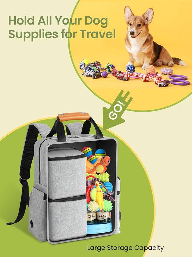 Dog Travel Bag All-in-One Set: DELOMO 25L Airline Approved Dog Travel Backpack - Image 4
