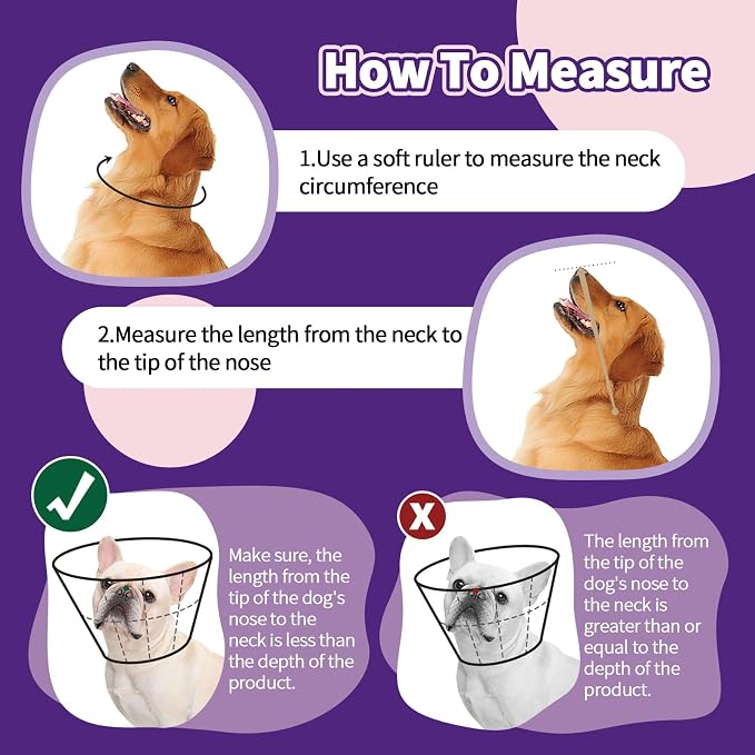 Dog Cone for Large Dogs After Surgery, Soft Dog Cone Collar for Dogs to Stop - Image 3