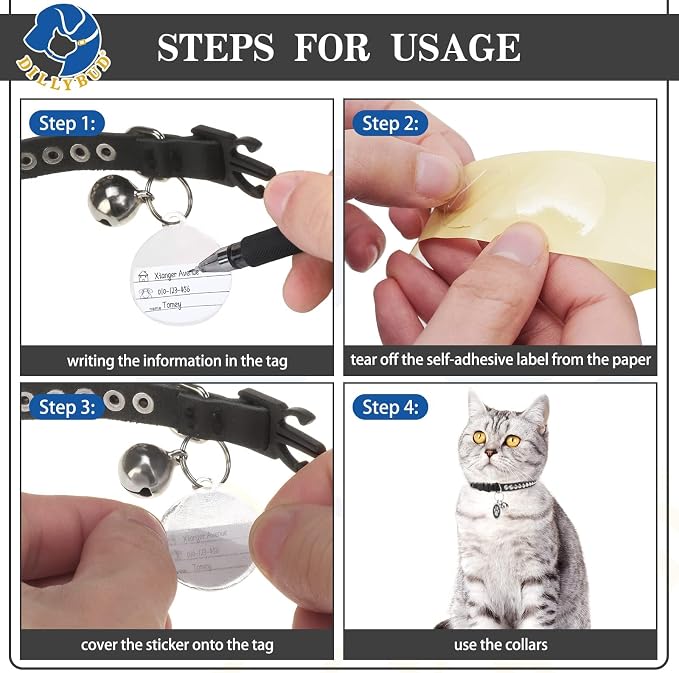 Leather Personalized Breakaway Cat Collar - Image 4