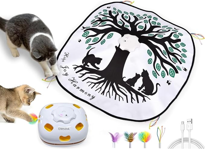 ORSDA Cat Toys for Indoor Cats 4 in 1 Interactive Automatic Cat Toys for Bored by ORSDA