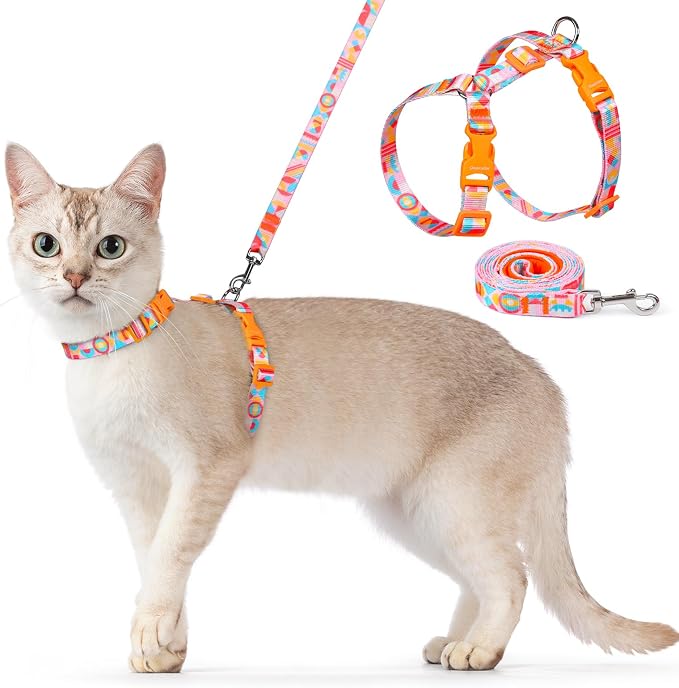 Dooradar Cat Harness and Leash, Escape Proof Adjustable Kitten Vest, by Dooradar