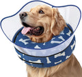 Supet Raised Inflatable Dog Cone Collar to Stop Licking, Soft Dog Cone by Supet