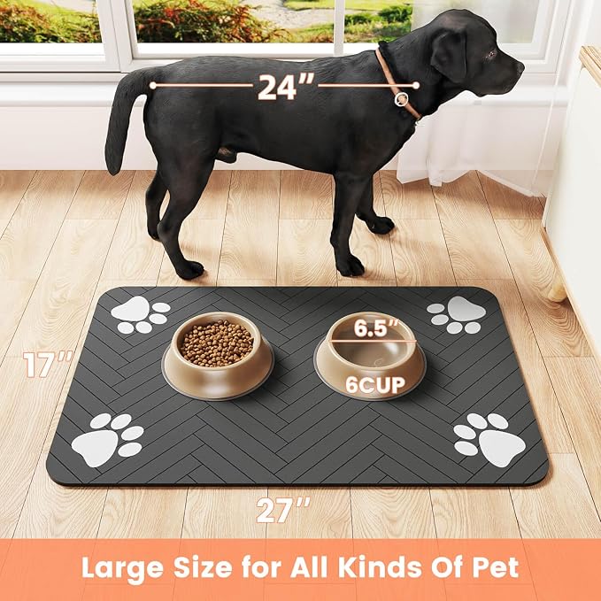 Pet Feeding Mat-Absorbent Pet Placemat - Image 6