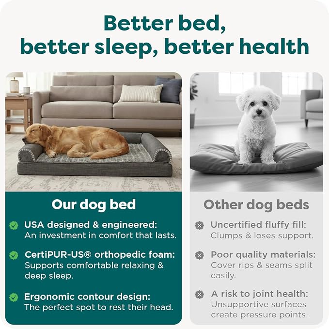 Furhaven Orthopedic Dog Bed for Large/Medium Dogs w/ Removable Bolsters & - Image 7