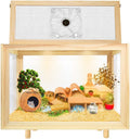 Large Wooden Hamster Habitat, 22.8 x 15.7 x 18.85 Inch - GlobalHabitat Supply