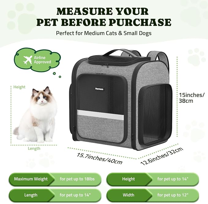 Pawtners Dog Backpack Carrier Large Pet Carrier Backpack - Image 4