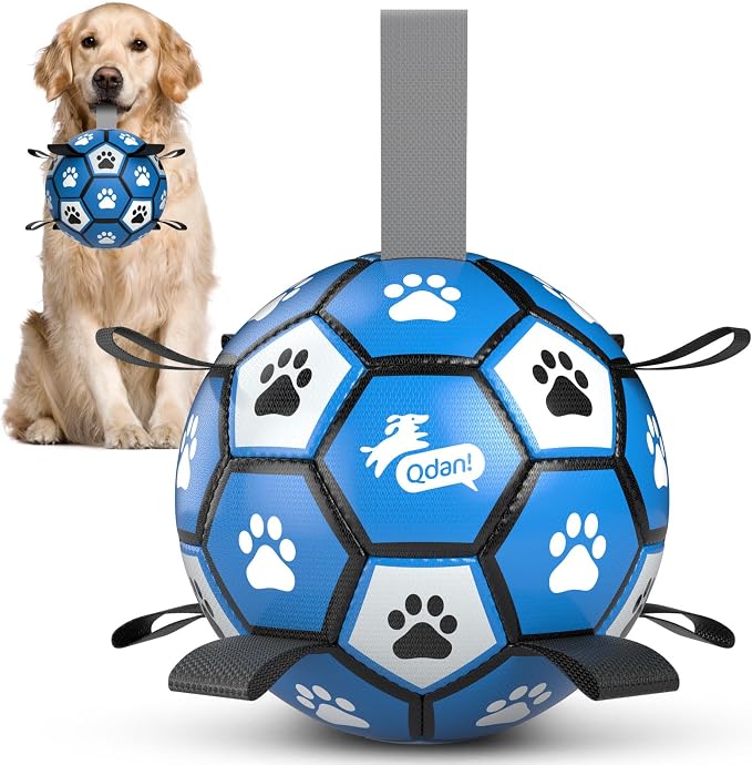 QDAN Dog Ropes Toys, Soccer Ball by QDAN