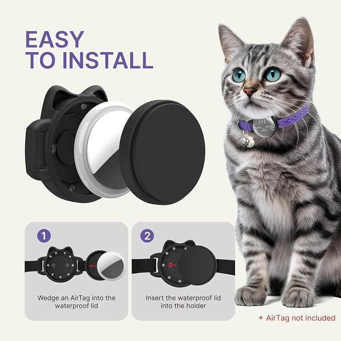 Waterproof Airtag Cat Collar, Breakaway Cat Airtag Collar - Image 8