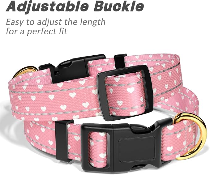 Reflective Dog Collar for Small Dogs, Cute Adjustable Heavy-Duty Nylon Puppy - Image 6
