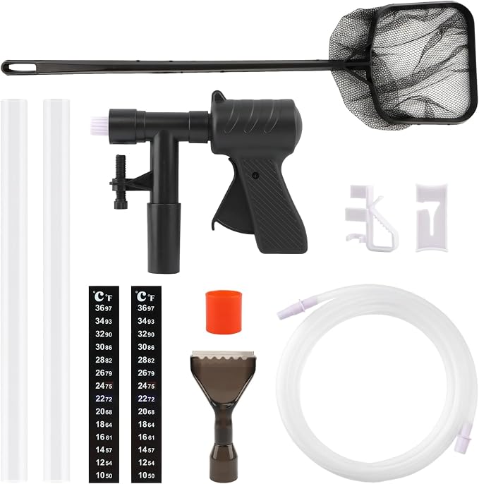 Aquarium Gravel Cleaner, Fish Tank Cleaner Kit, Aquarium Manual Press Noiseless - Image 8