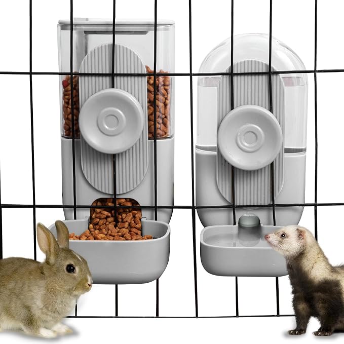 Hanging Automatic Rabbit Feeder by lemtrflo