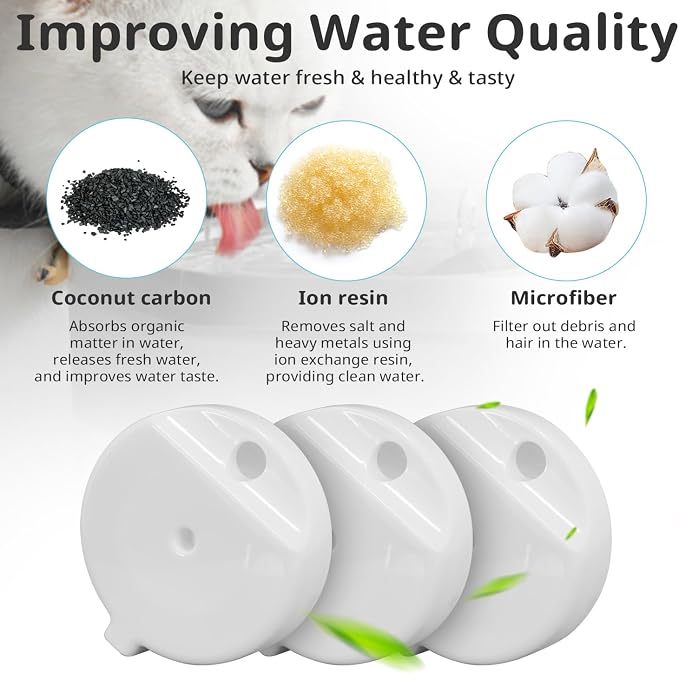Gravity Pet Water Fountain Filters, Automatic Pet Waterer Replacement Filters - Image 6