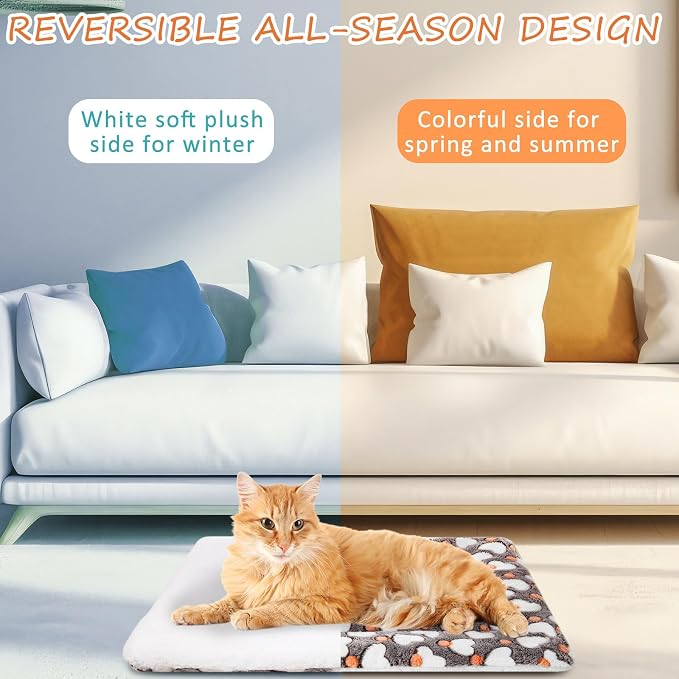 VitalCozy 2 Pack Self Warming Cat Mat Self Heating Pad Bed Reversible Machine - Image 4