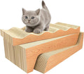 Cat Scratch Pad with Catnip, 3 Packs Corrugated Cardboards Cat Scratcher Pads by RUMUUKE
