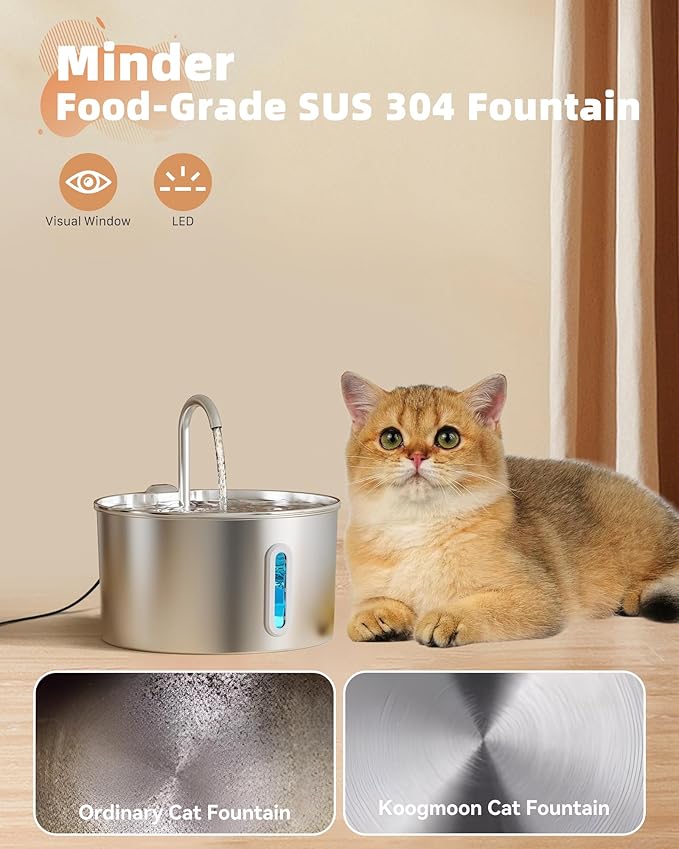 Cat Water Fountain Stainless Steel: Cat Fountain - Image 4