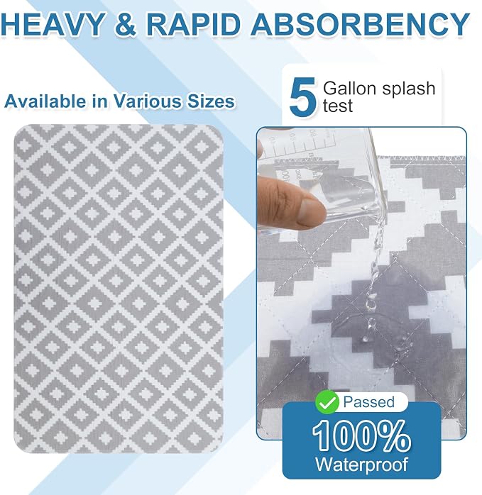OUTCREATOR® Washable Bed Pads 34" x 76", Incontinence Mattress Protector - Image 2