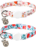 Lionet Paws 2pcs Pack Cotton Cat Collar, Breakaway Buckle by lionetpaws