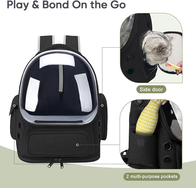Breathable Cat Backpack Carrier, Large Space Cat Bubble Backpack - Image 4