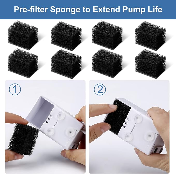 24 Pcs Cat Fountain Replacement Filters：12 Pack Replacement Filters - Image 6