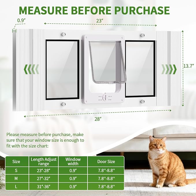 Aluminum Frame Window Cat Door - Image 2