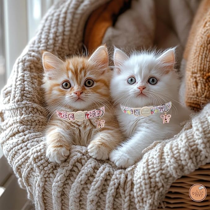 2 Pack Sweet Girly Cat Collars - Image 2