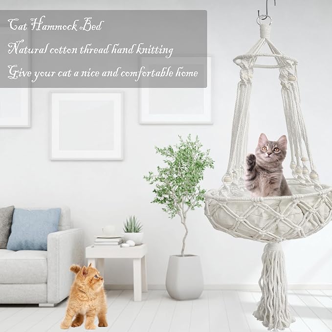 kathson Macrame Cat Hammock - Image 5