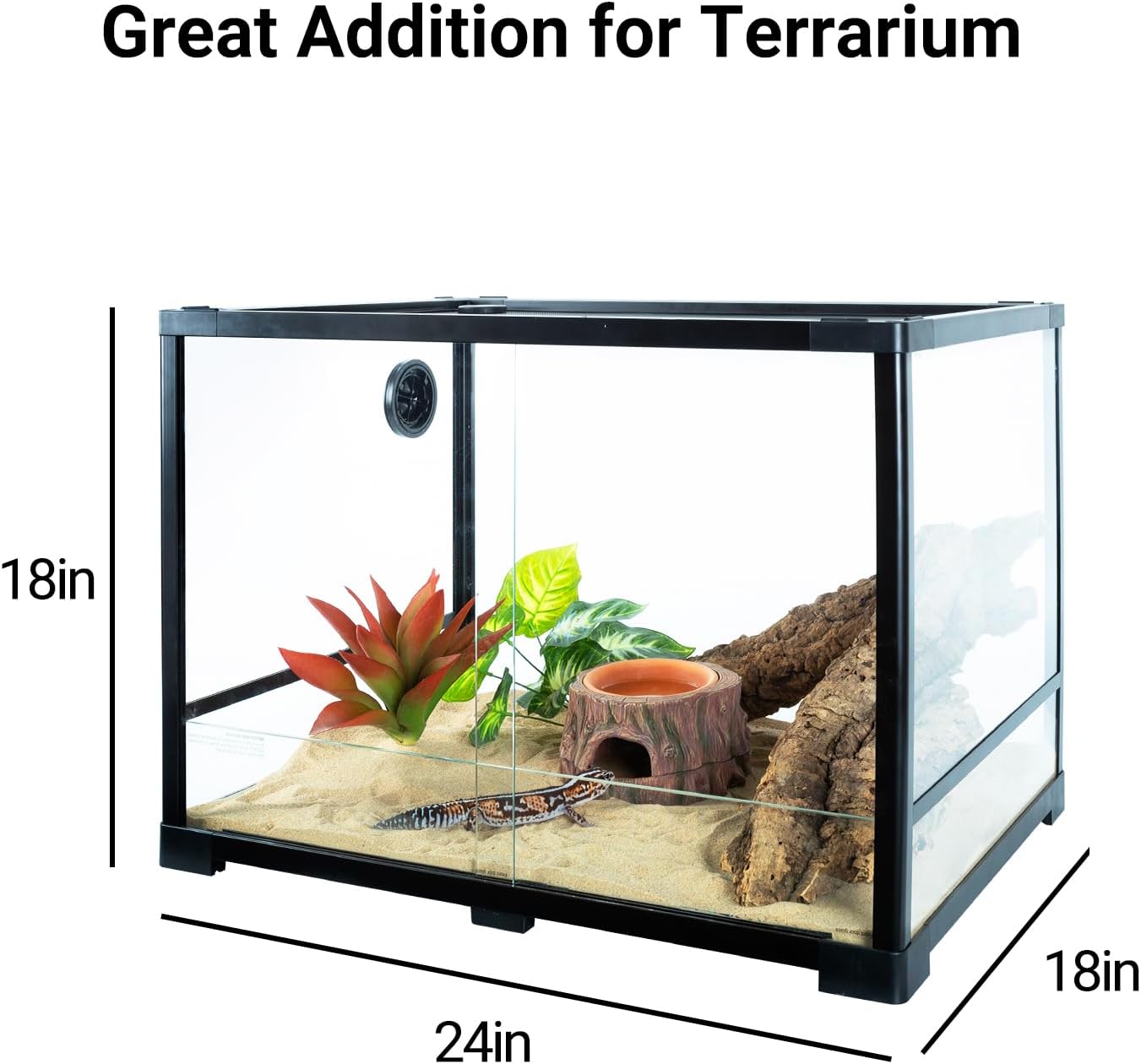 3 in 1 Reptile Hide Cave with Humidity Dish - GlobalHabitat Supply
