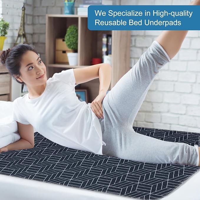 OUTCREATOR® Washable Bed Pads 34" x 76", Incontinence Mattress Protector - Image 7