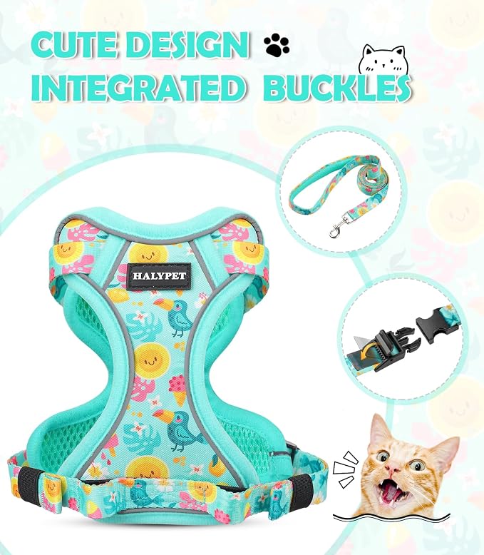 Halypet Cat Harness and Leash Set Cute Escape Proof Vest Harness - Image 3