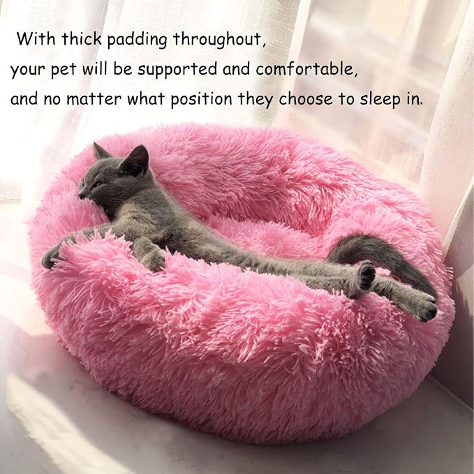 BODISEINT Modern Soft Plush Round Pet Bed - Image 2