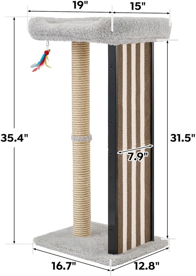Veehoo 35" Tall Cat Scratching Post - Image 7