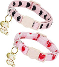 Elegant little tail 2 Pack Cat Collar- Valentines Cat Collars Breakaway by Elegantlittletail