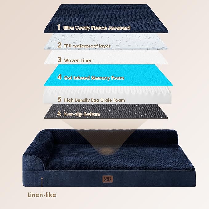 EHEYCIGA Large Dog Bed Memory Foam - Image 5
