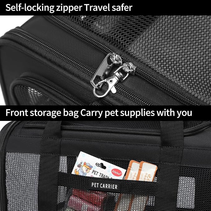 Airline Approved Pet Carrier for Cats and Small Dogs up to 15 lbs, Breathable - Image 5