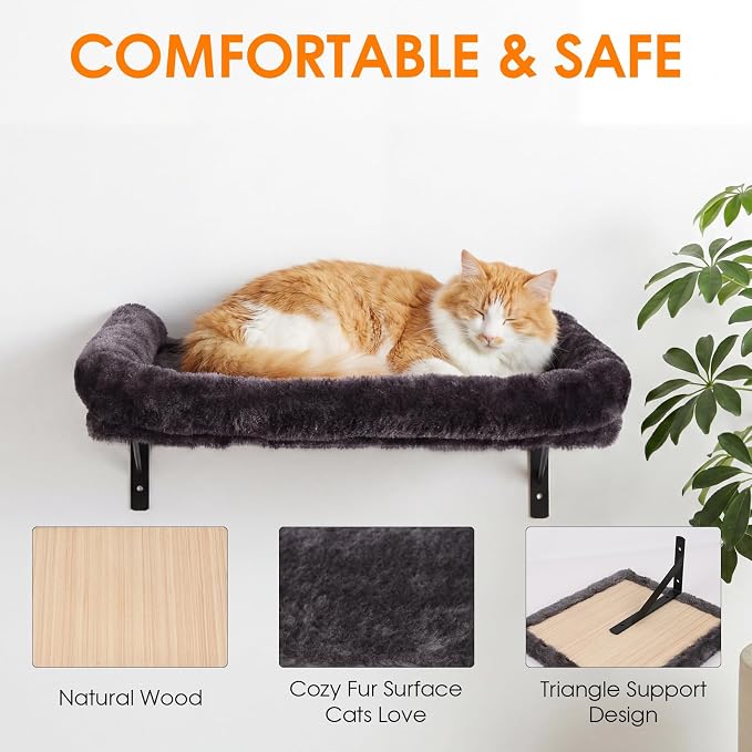 5in1 Cat Wall Shelves Climbing Systems, Large Cat Furniture Shelf Set Wall - Image 5