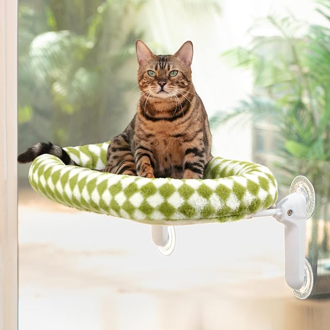 Sunhoo Cat Window Perch Bed Foldable Kitty Windowsill Hammock Shelf Seat Large - Image 8