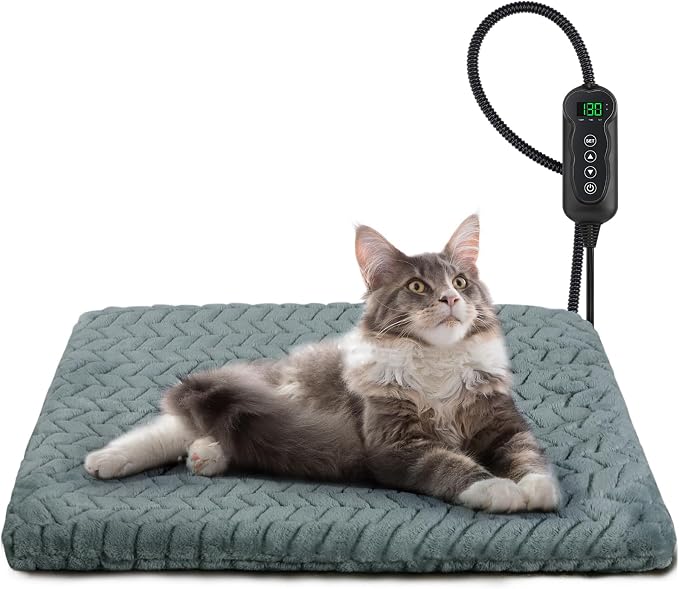 GASUR Heated Cat Bed, Waterproof Cat Heating Pad by GASUR