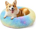 28in Large Dog Bed, Medium Size Dog and Cats, Calming Donut Bed by Hoewina