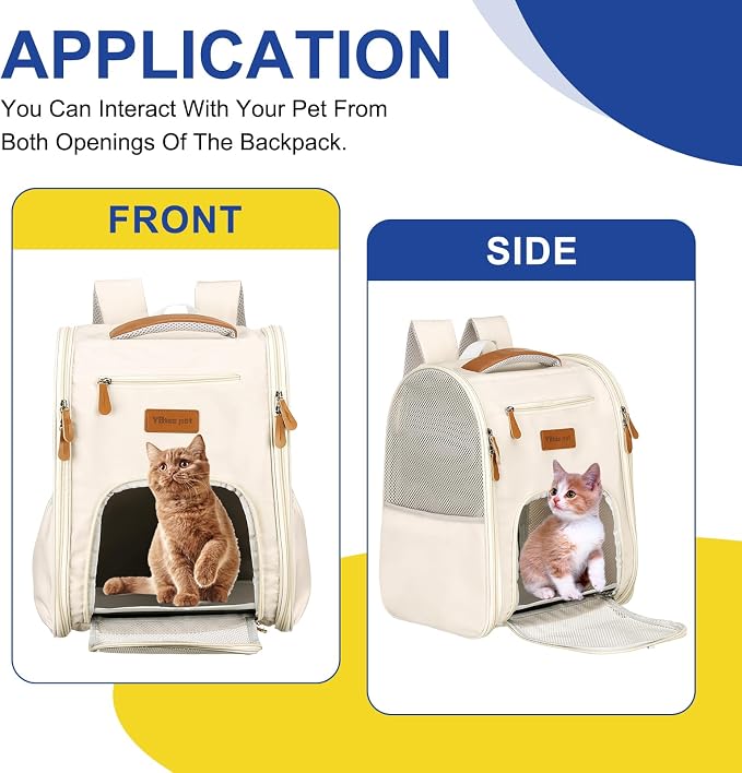 Pet Backpack Carrier, Portable and Ventilated, Oxford Cloth, Dogs Cats and - Image 5